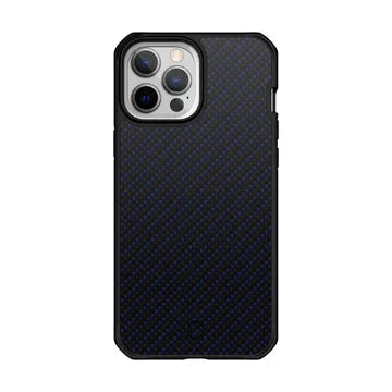 Itskins Hybrid Mag Carbon iPhone 13 Pro Series Cover - Blue Carbon And Blue - Tashqila Itskins Hybrid Mag Carbon iPhone 13 Pro Series Cover - Blue Carbon And Blue - Tashqila